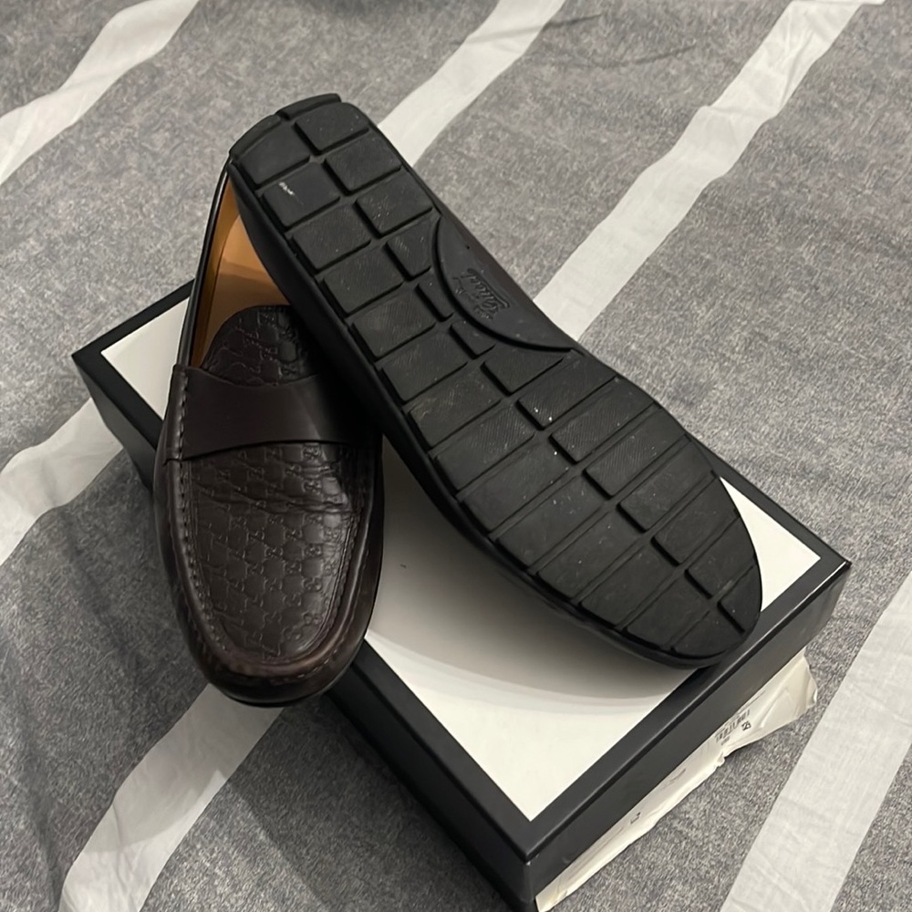 Brown Gucci Loafers